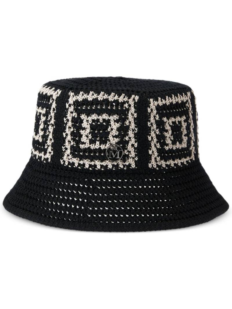 Maison Michel Axel crochet bucket hat - Black von Maison Michel