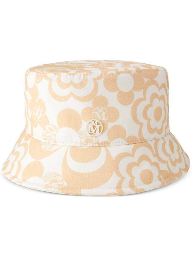 Maison Michel Axel floral-print cotton bucket hat - White von Maison Michel