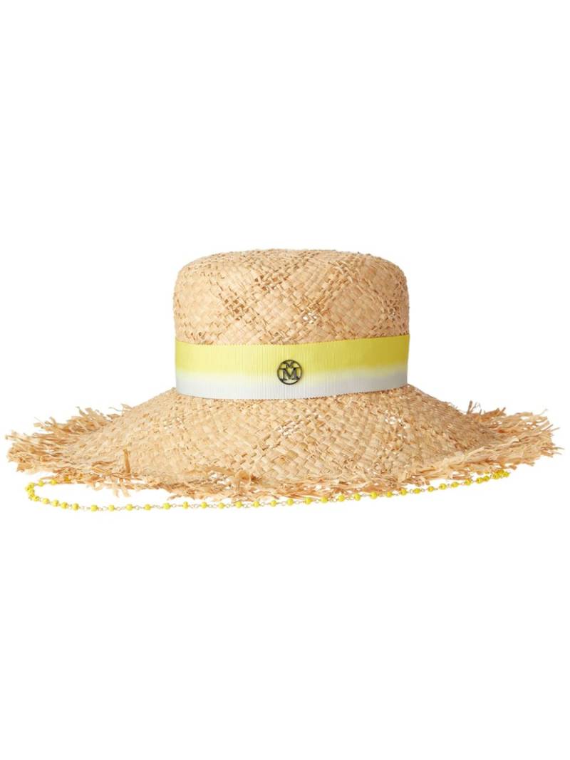 Maison Michel Big New Kendall straw hat - Neutrals von Maison Michel