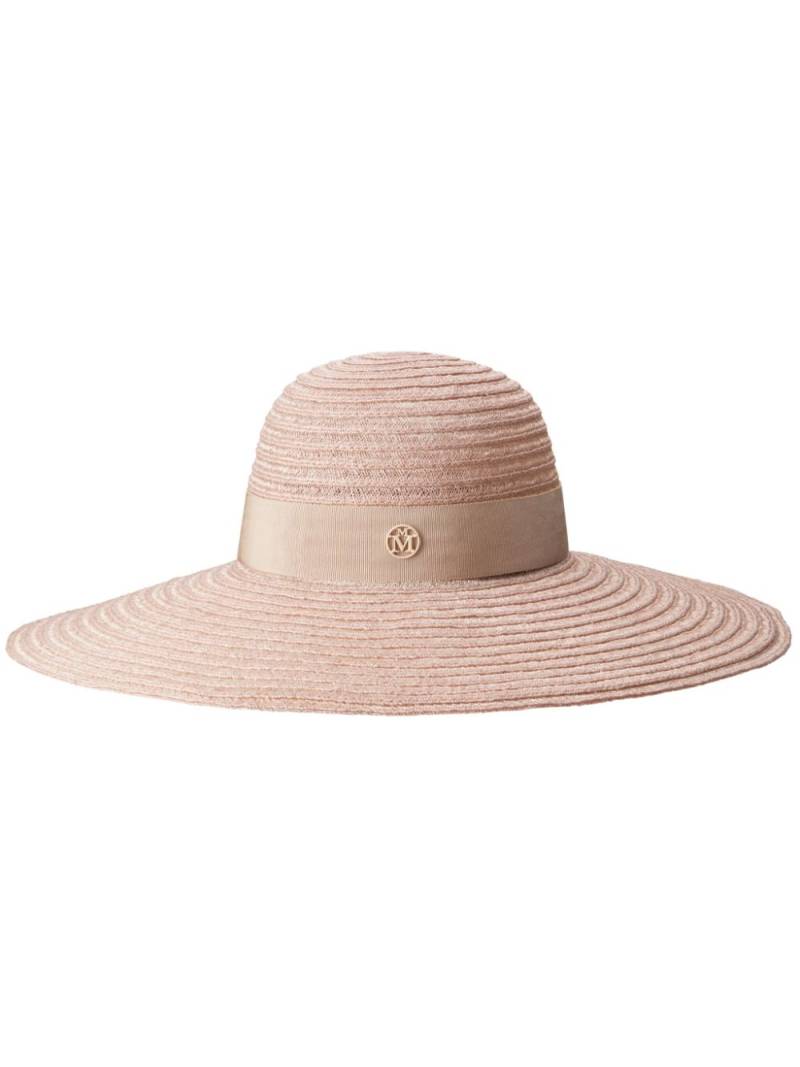 Maison Michel Blanche capeline hat - Neutrals von Maison Michel