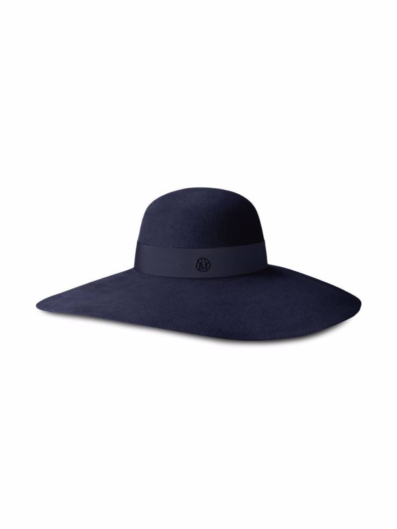 Maison Michel Blanche fur felt hat - Blue von Maison Michel