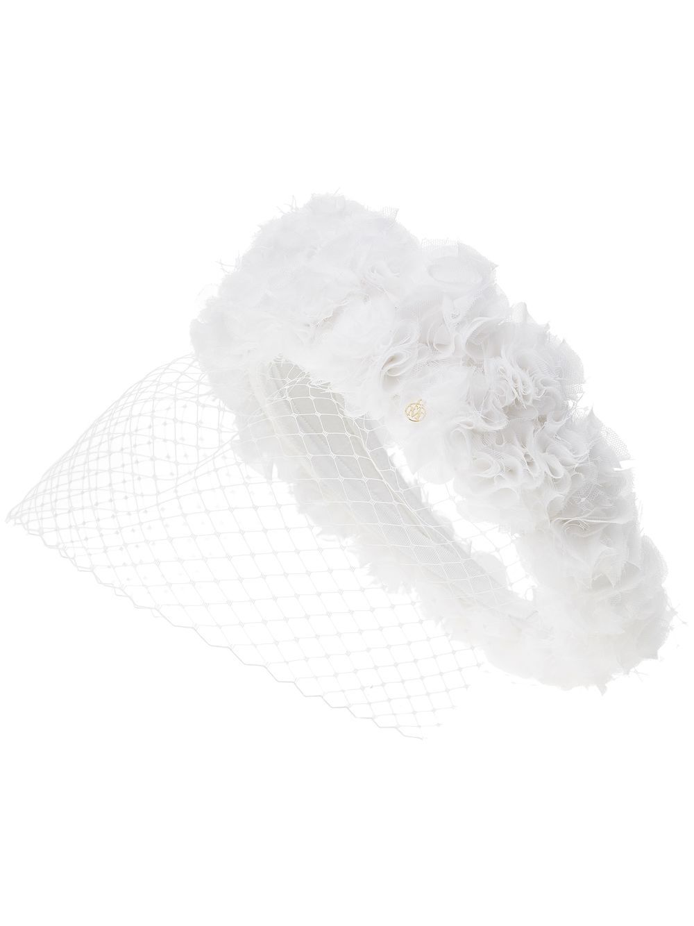 Maison Michel Constance tulle-detail tiara - White von Maison Michel