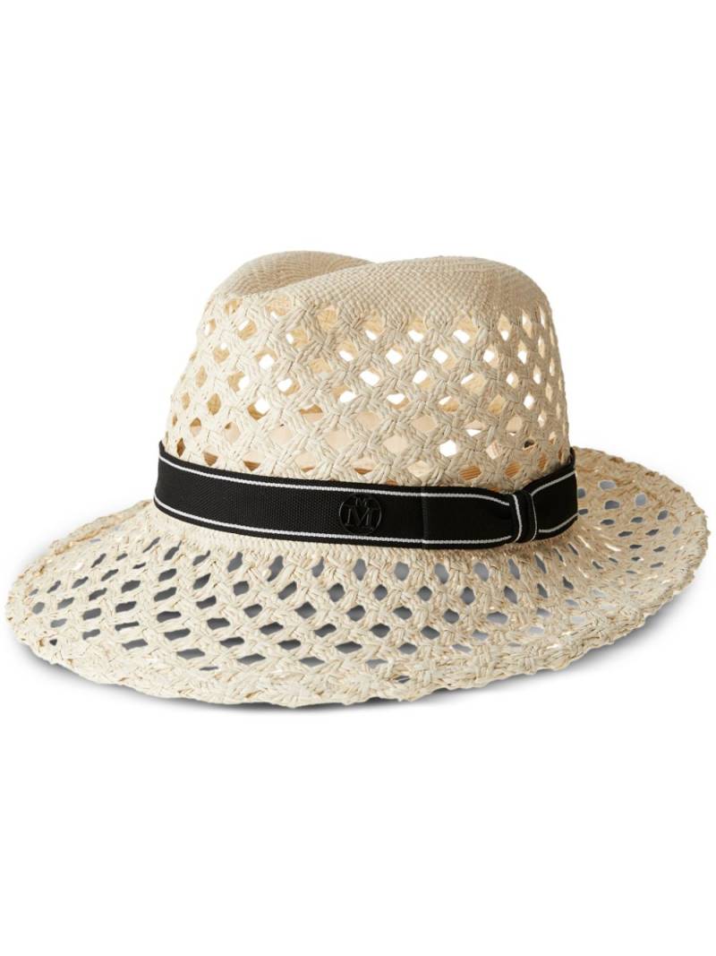 Maison Michel Eric fedora hat - Neutrals von Maison Michel