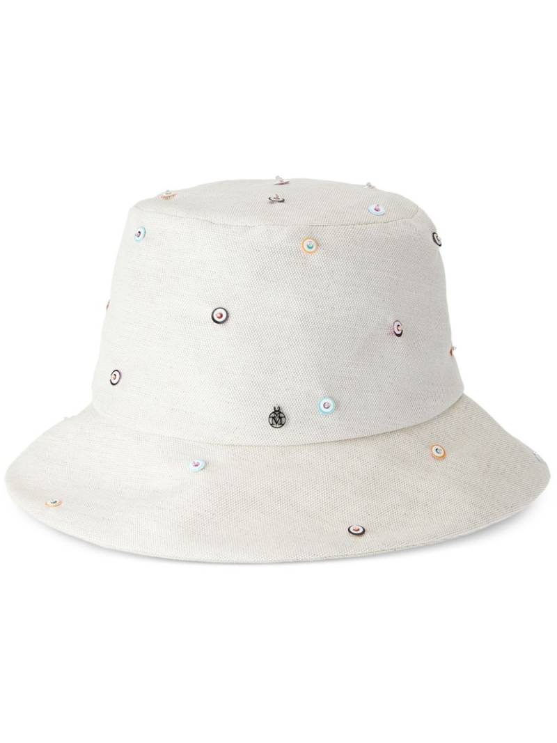 Maison Michel Fredo sequin-embellished bucket hat - White von Maison Michel