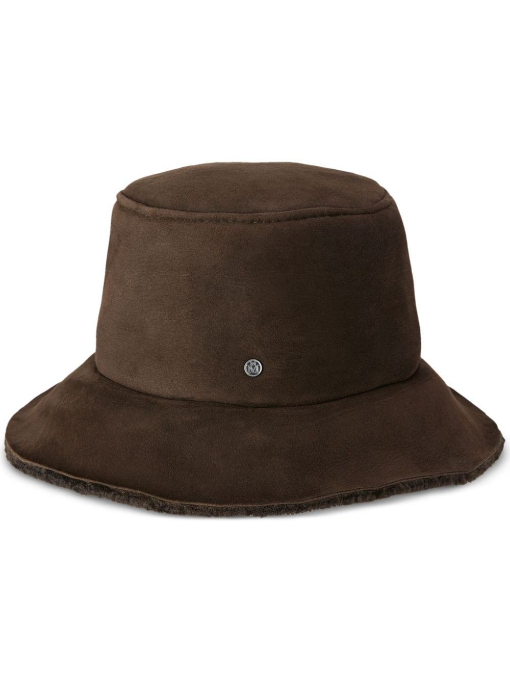 Maison Michel Fredo sheepskin bucket hat - Brown von Maison Michel