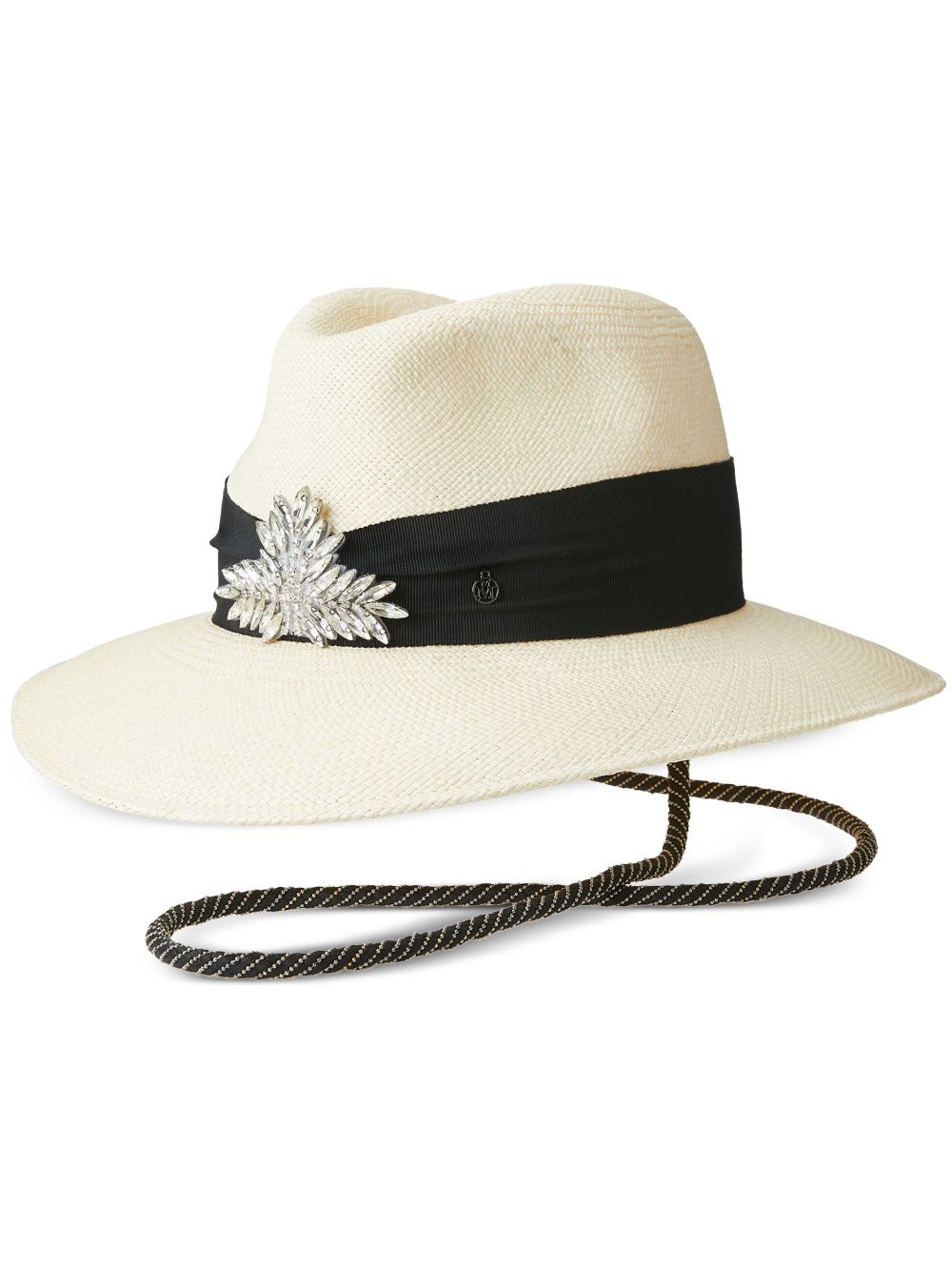 Maison Michel Henrietta crystal-embellished fedora - Neutrals von Maison Michel