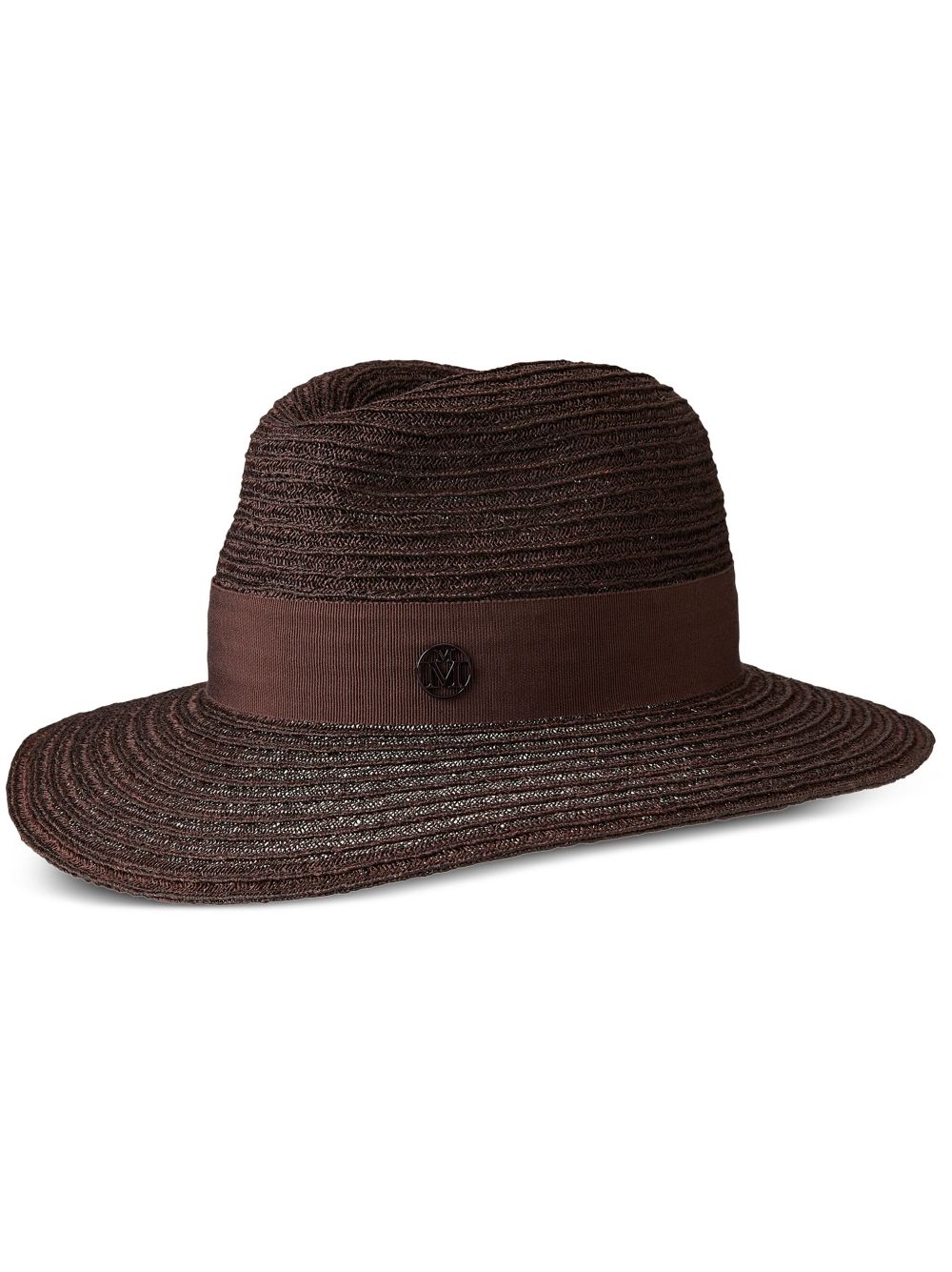 Maison Michel Henrietta straw Fedora hat - Brown von Maison Michel