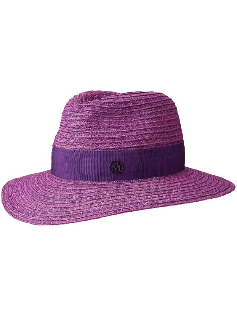 Maison Michel Henrietta straw Fedora hat - Purple von Maison Michel