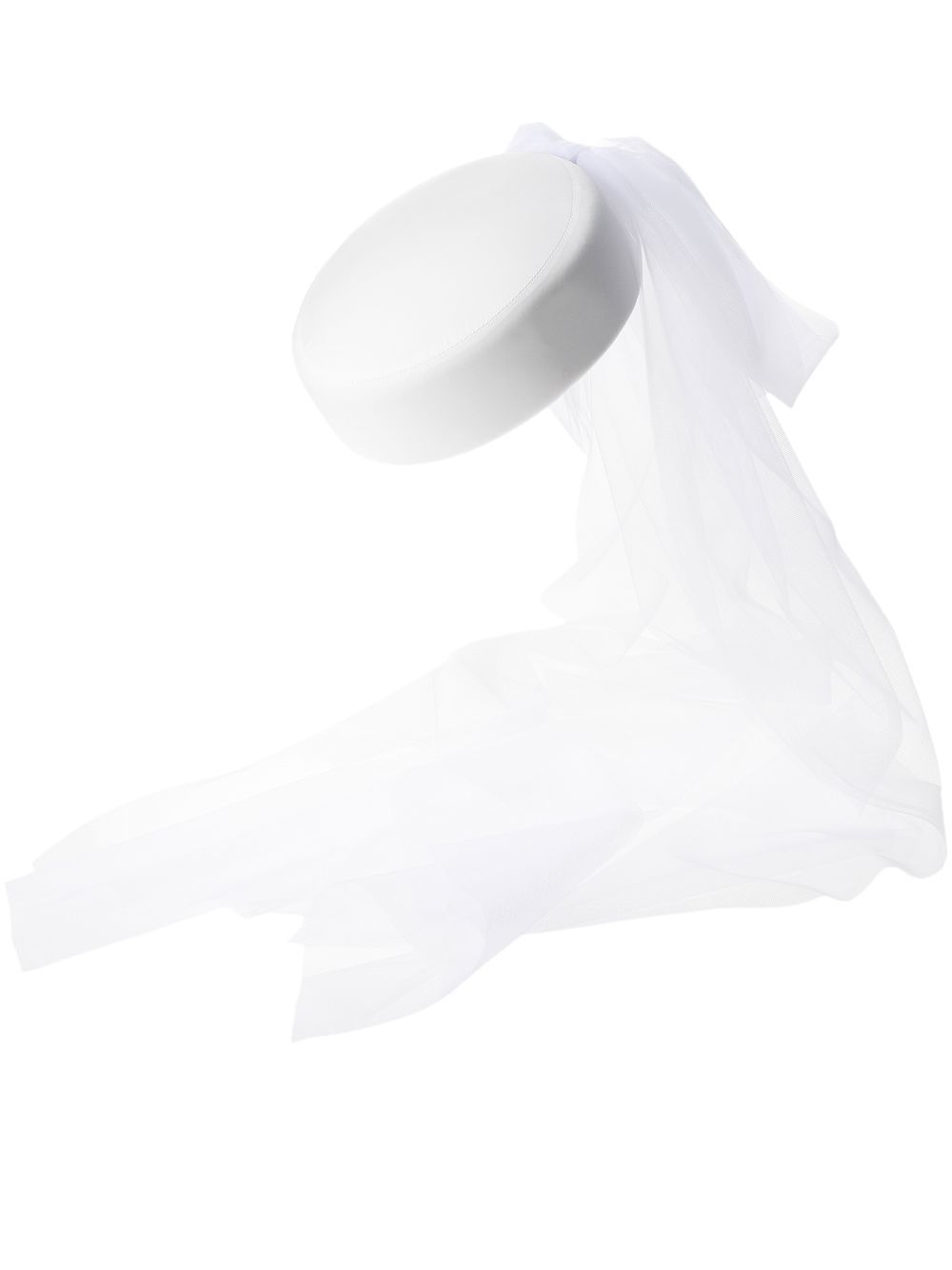 Maison Michel Jacqueline felt pillbox hat - White von Maison Michel