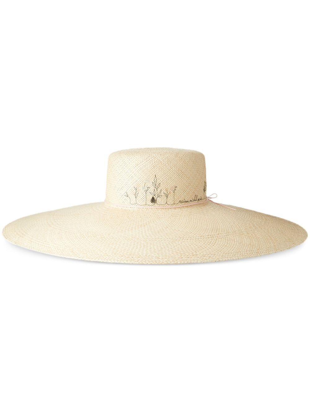 Maison Michel Josephine straw sun hat - Neutrals von Maison Michel