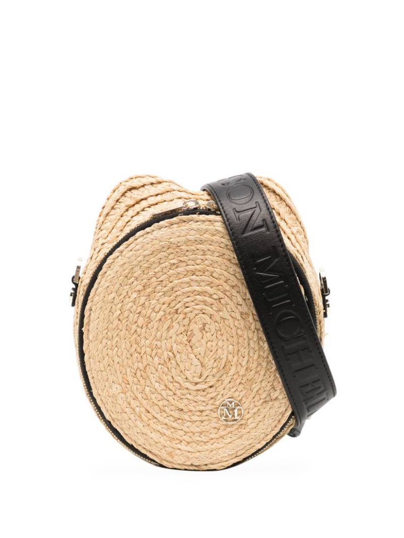 Maison Michel Judie straw cross body bag - Neutrals von Maison Michel