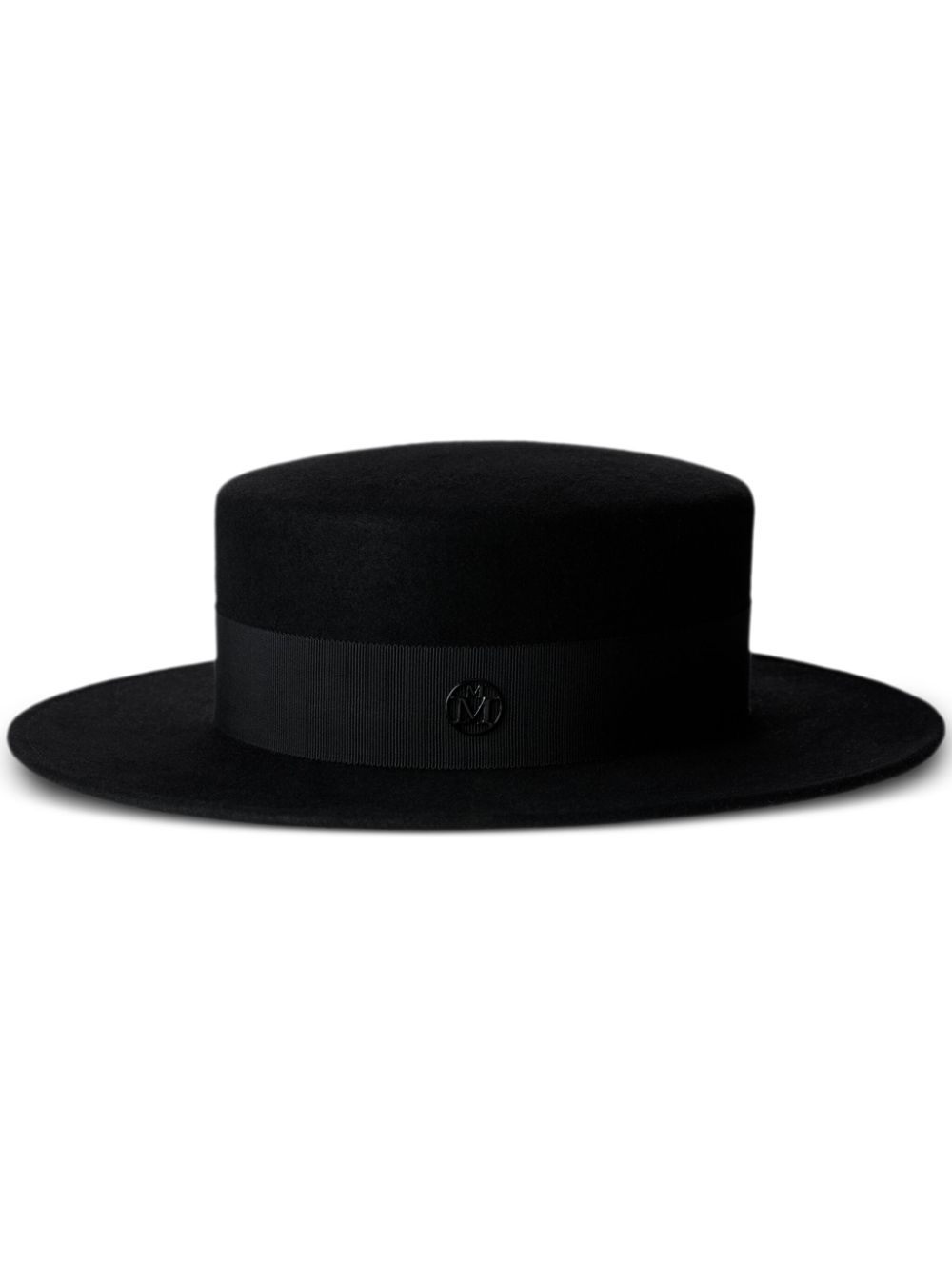 Maison Michel Kiki canotier hat - BLACK von Maison Michel