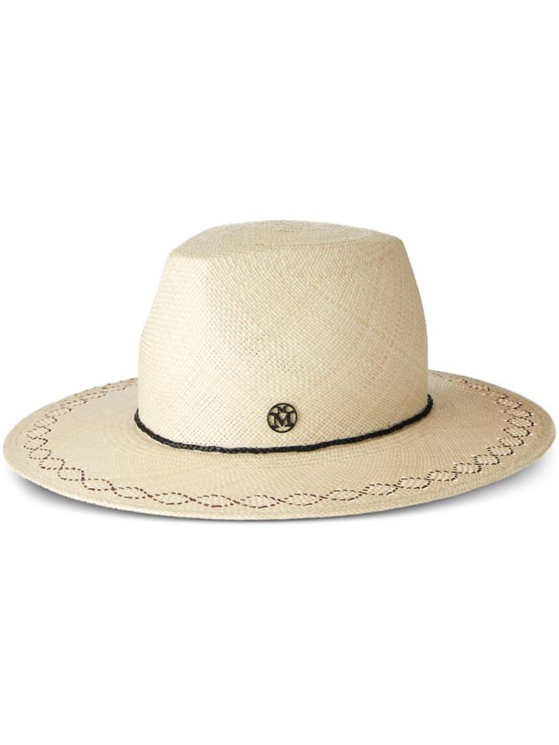 Maison Michel Kyra straw fedora - Neutrals von Maison Michel