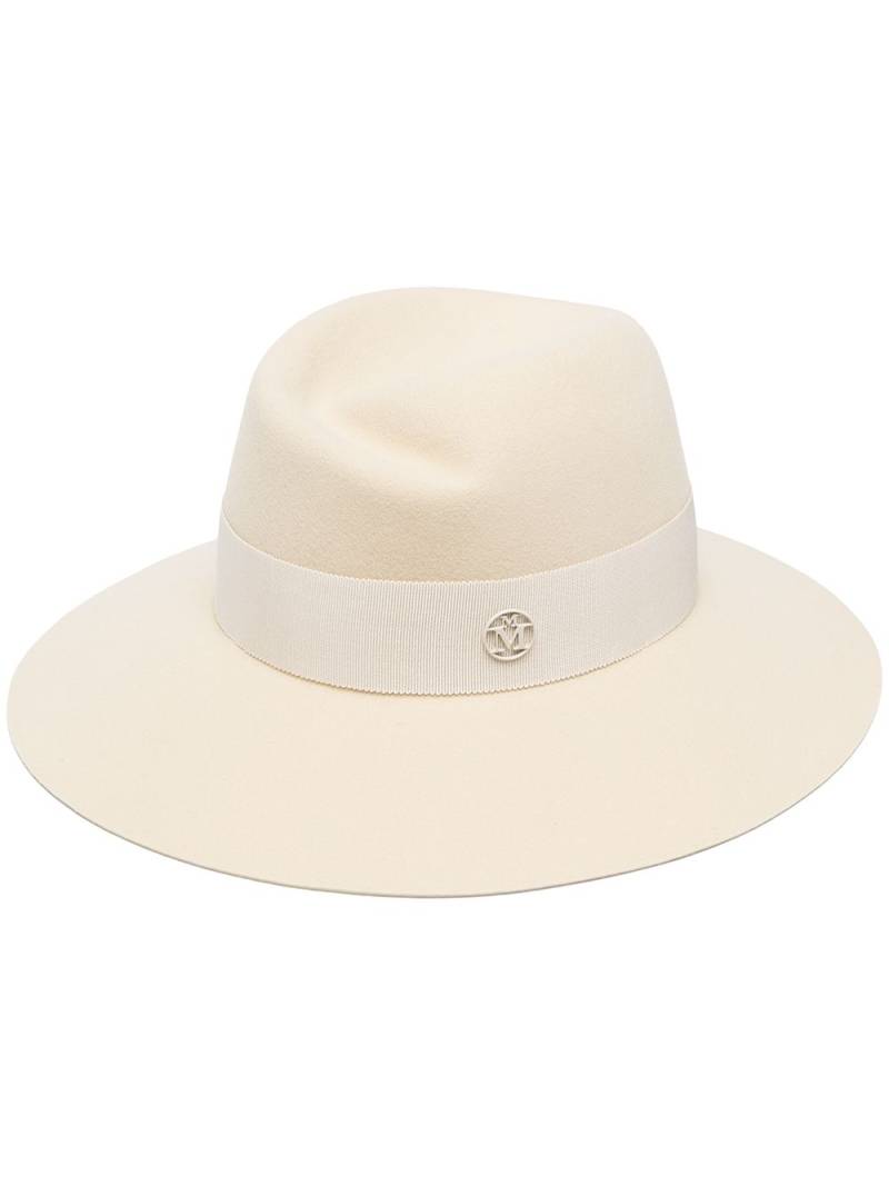 Maison Michel Virginie wool felt fedora hat - Neutrals von Maison Michel