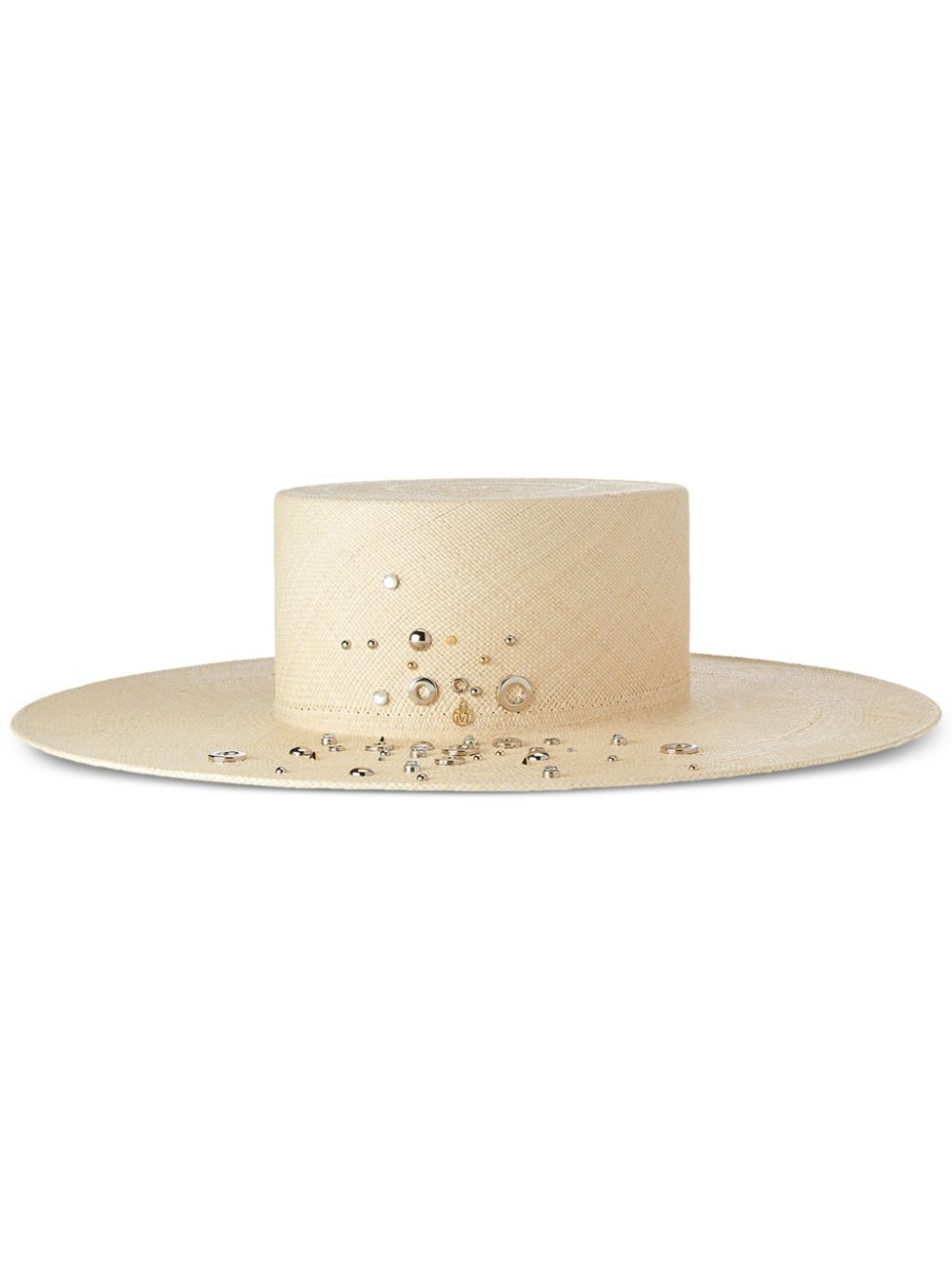 Maison Michel Lana studded straw hat - Neutrals von Maison Michel