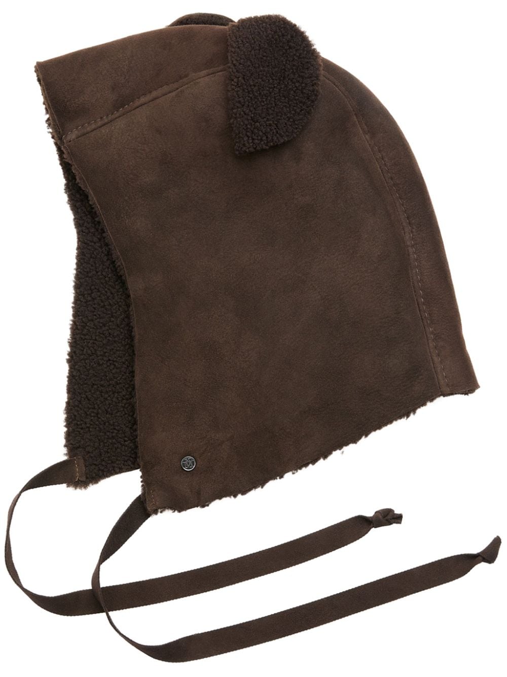 Maison Michel Lara shearling hood with ears - Brown von Maison Michel