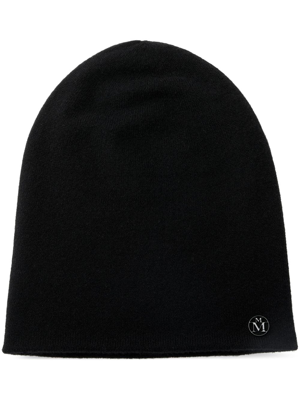 Maison Michel Loli logo-plaque cashmere beanie - Black von Maison Michel