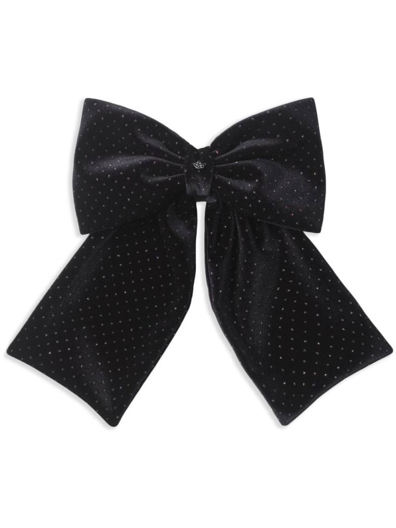 Maison Michel Mini Wicole bow hair clip - Black von Maison Michel