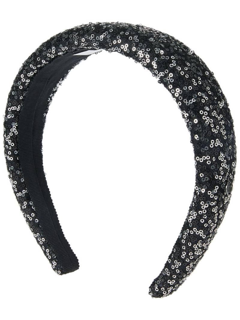 Maison Michel Miwa sequin-embellished headband - Black von Maison Michel