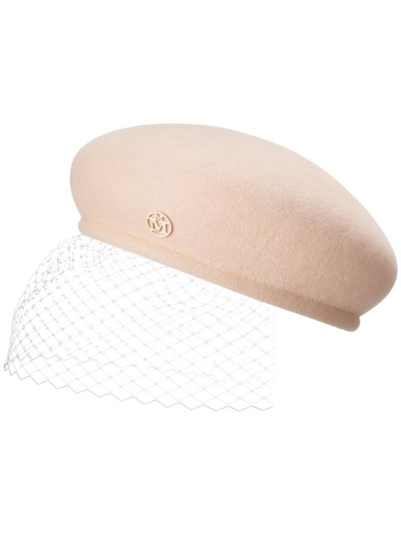 Maison Michel New Bonnie Veil beret - Neutrals von Maison Michel