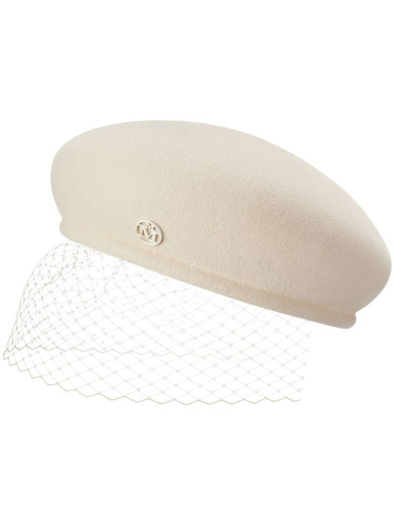 Maison Michel New Bonnie Veil beret - Neutrals von Maison Michel