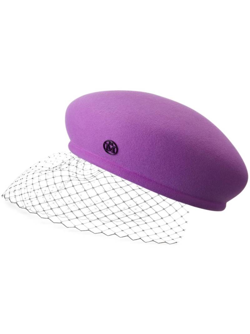 Maison Michel New Bonnie veil beret - Purple von Maison Michel