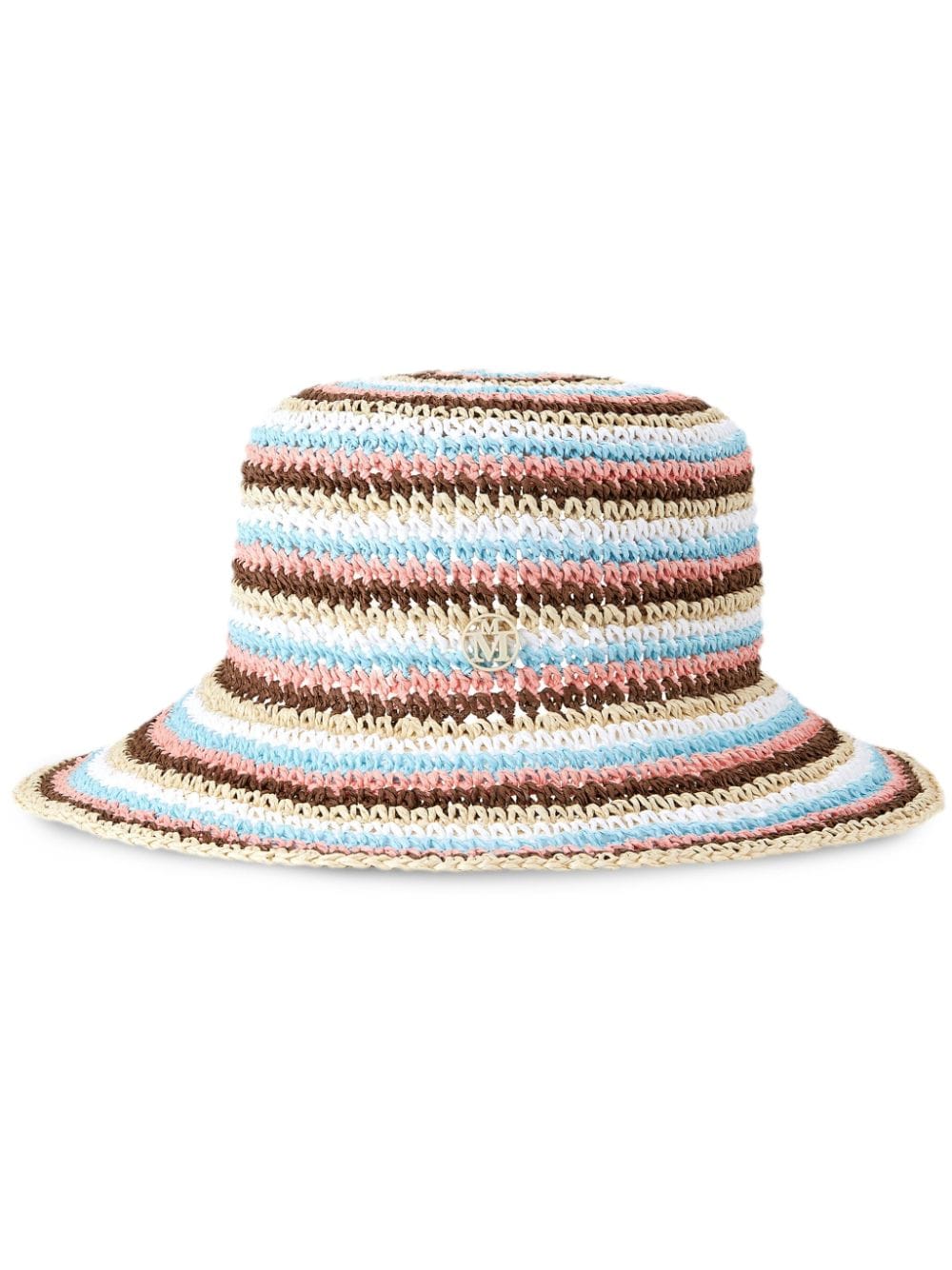 Maison Michel New Kendall straw bucket hat - White von Maison Michel