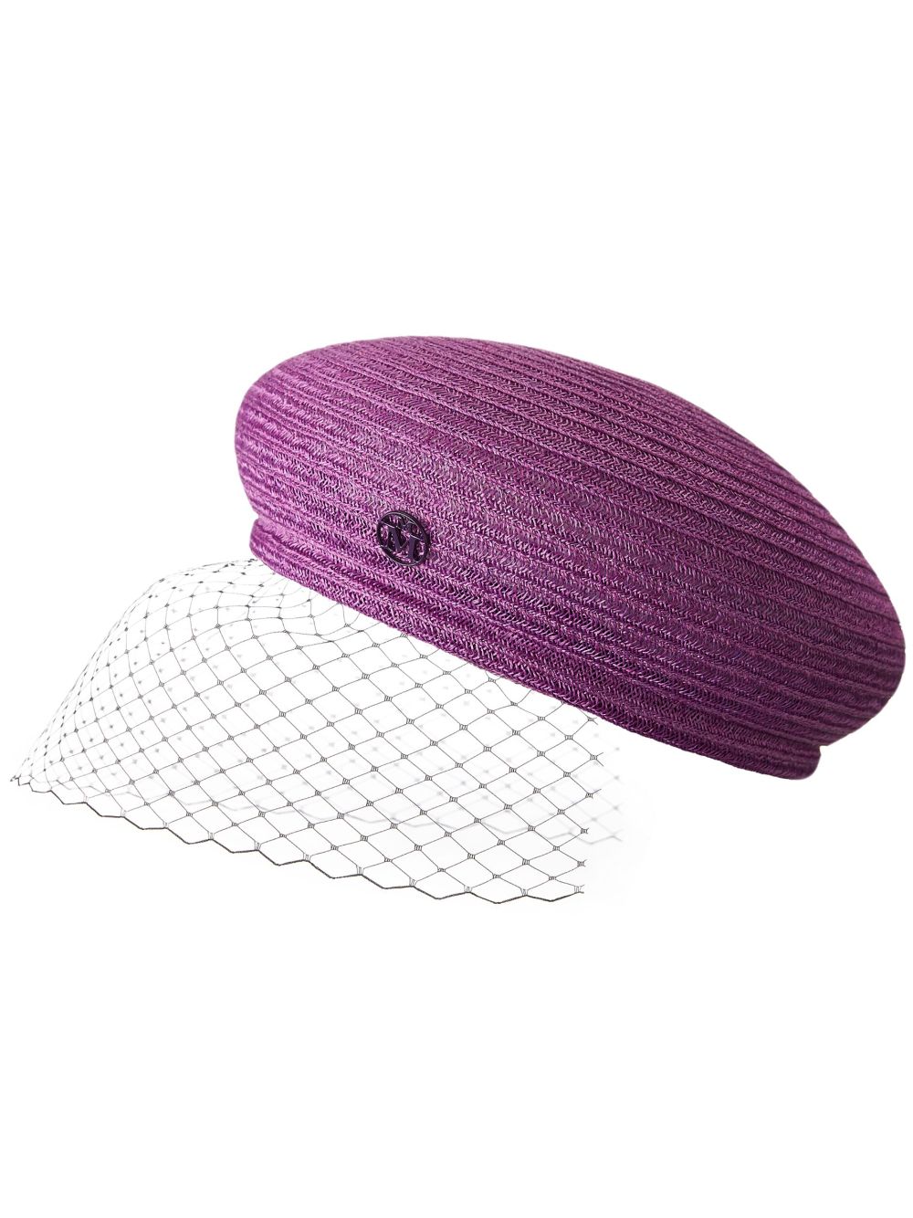 Maison Michel New Bonnie Veil straw beret - Purple von Maison Michel