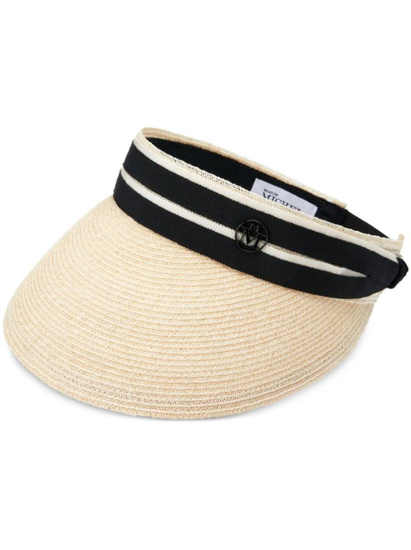 Maison Michel Pat straw visor hat - Neutrals von Maison Michel