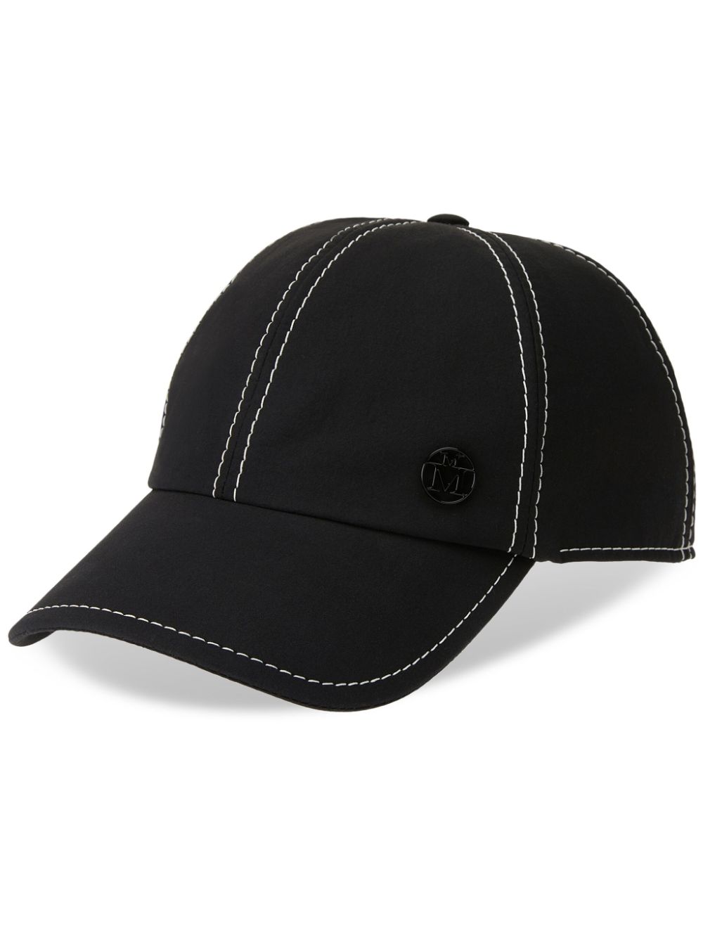 Maison Michel Tiger appliqué-logo baseball cap - Black von Maison Michel