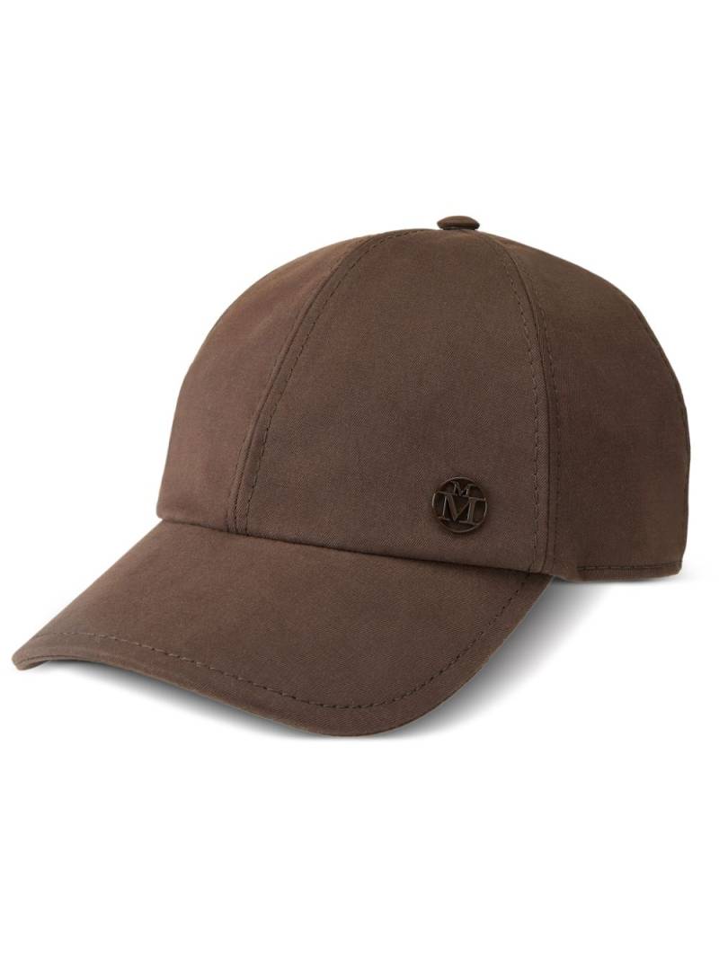 Maison Michel Tiger appliqué-logo baseball cap - Brown von Maison Michel