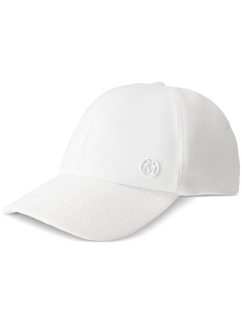 Maison Michel Tiger cotton logo-plaque cap - White von Maison Michel