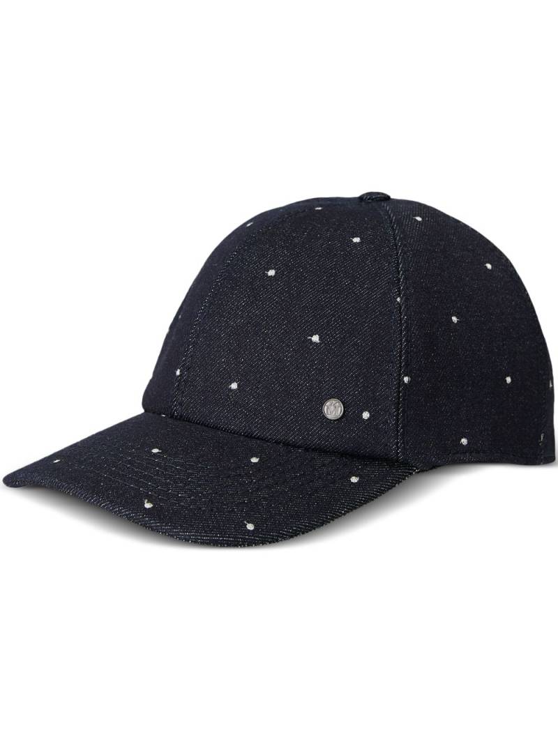 Maison Michel Tiger denim cap - Blue von Maison Michel