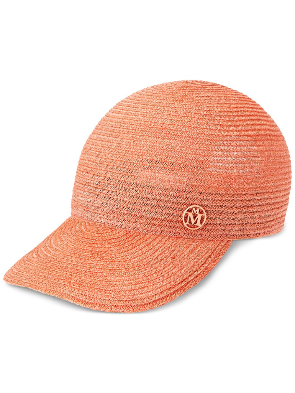 Maison Michel Tiger interwoven cap - Orange von Maison Michel