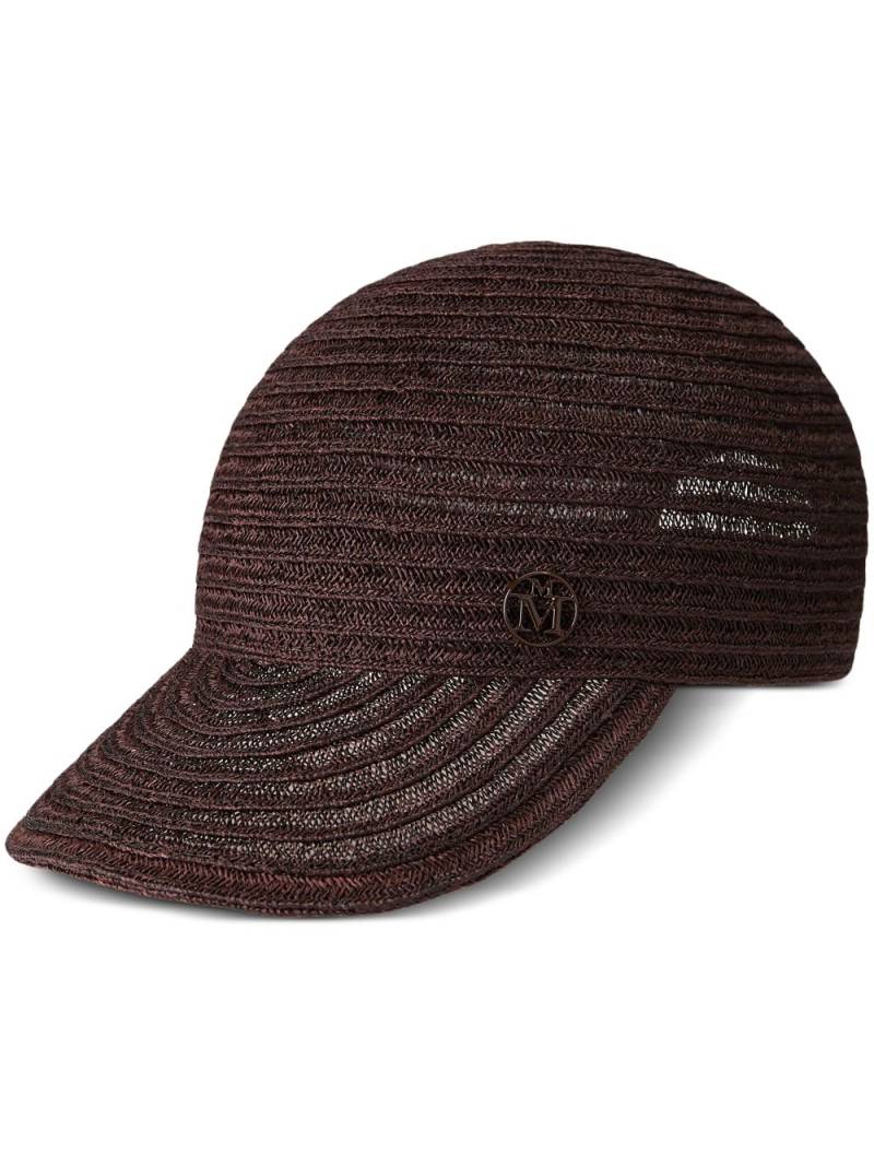 Maison Michel Tiger straw cap - Brown von Maison Michel