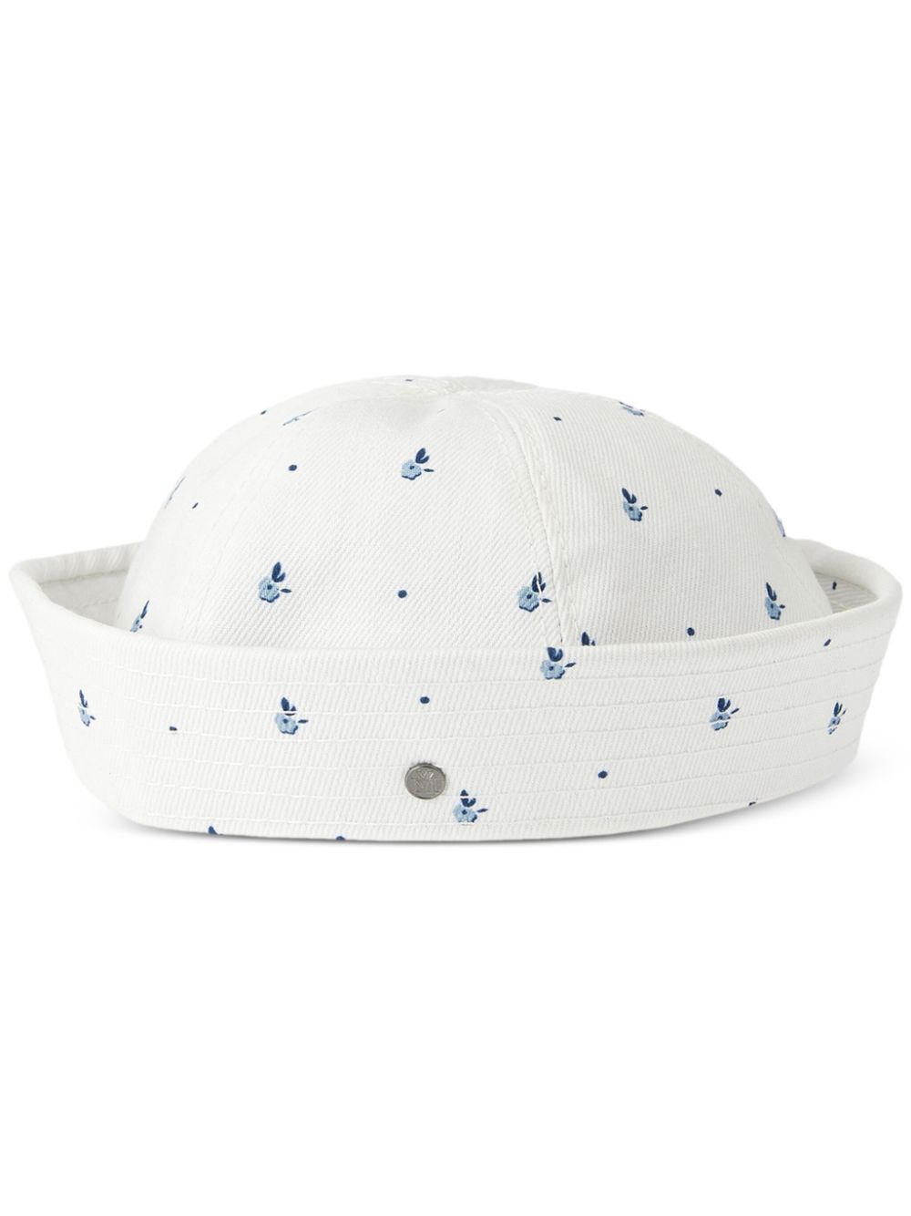 Maison Michel Trey floral-print cotton hat - White von Maison Michel