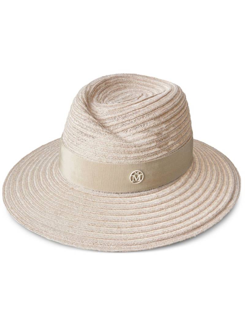 Maison Michel Virginie fedora hat - Neutrals von Maison Michel