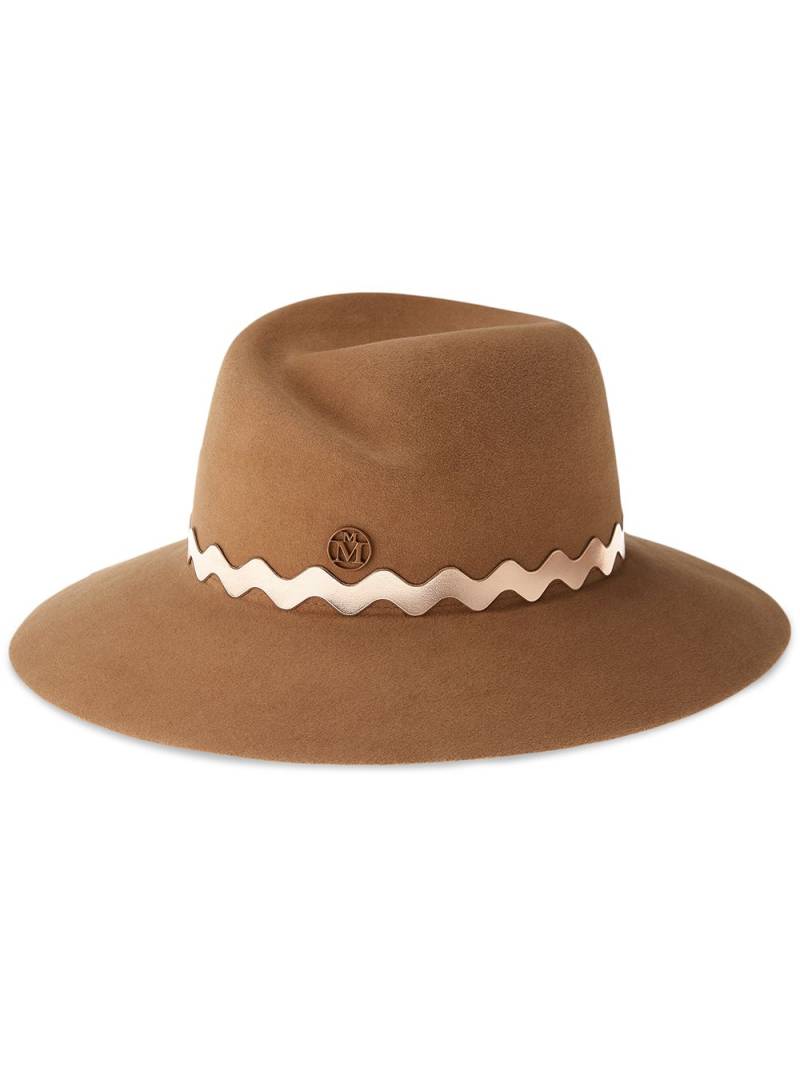 Maison Michel Virginie felt fedora hat - Brown von Maison Michel