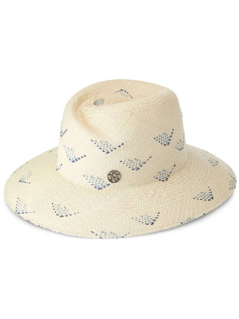 Maison Michel Virginie straw fedora - Neutrals von Maison Michel