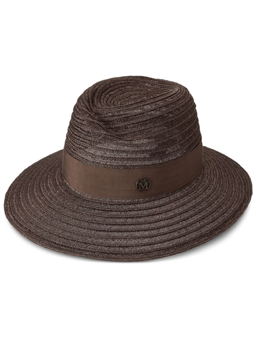 Maison Michel Virginie straw fedora hat - Brown von Maison Michel