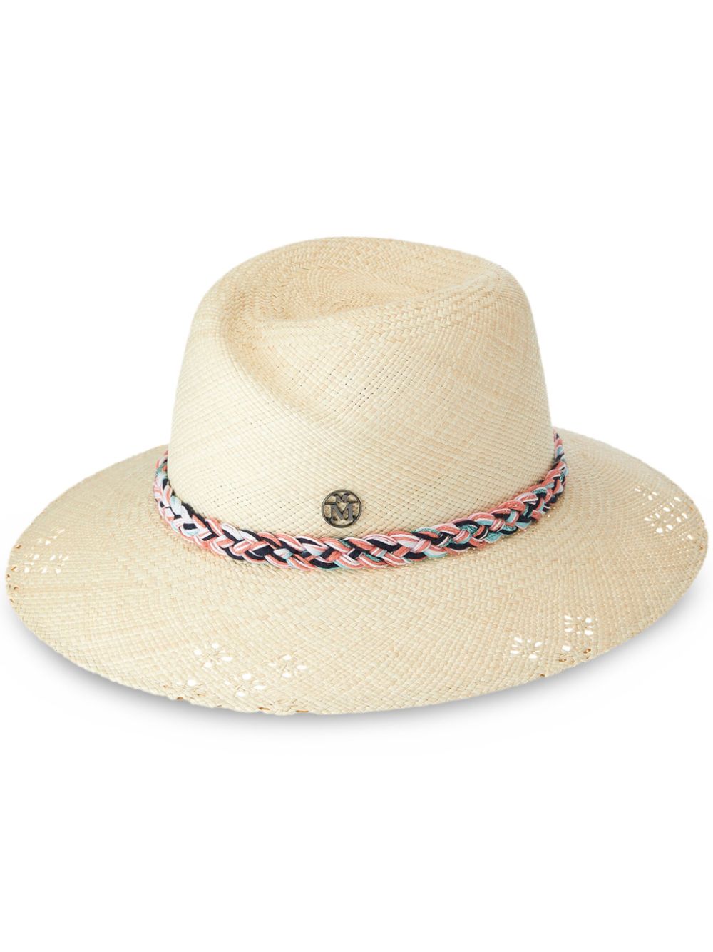 Maison Michel Virginie straw fedora hat - Neutrals von Maison Michel