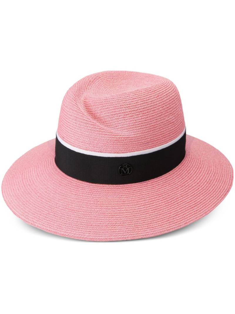 Maison Michel Virginie straw fedora hat - Pink von Maison Michel