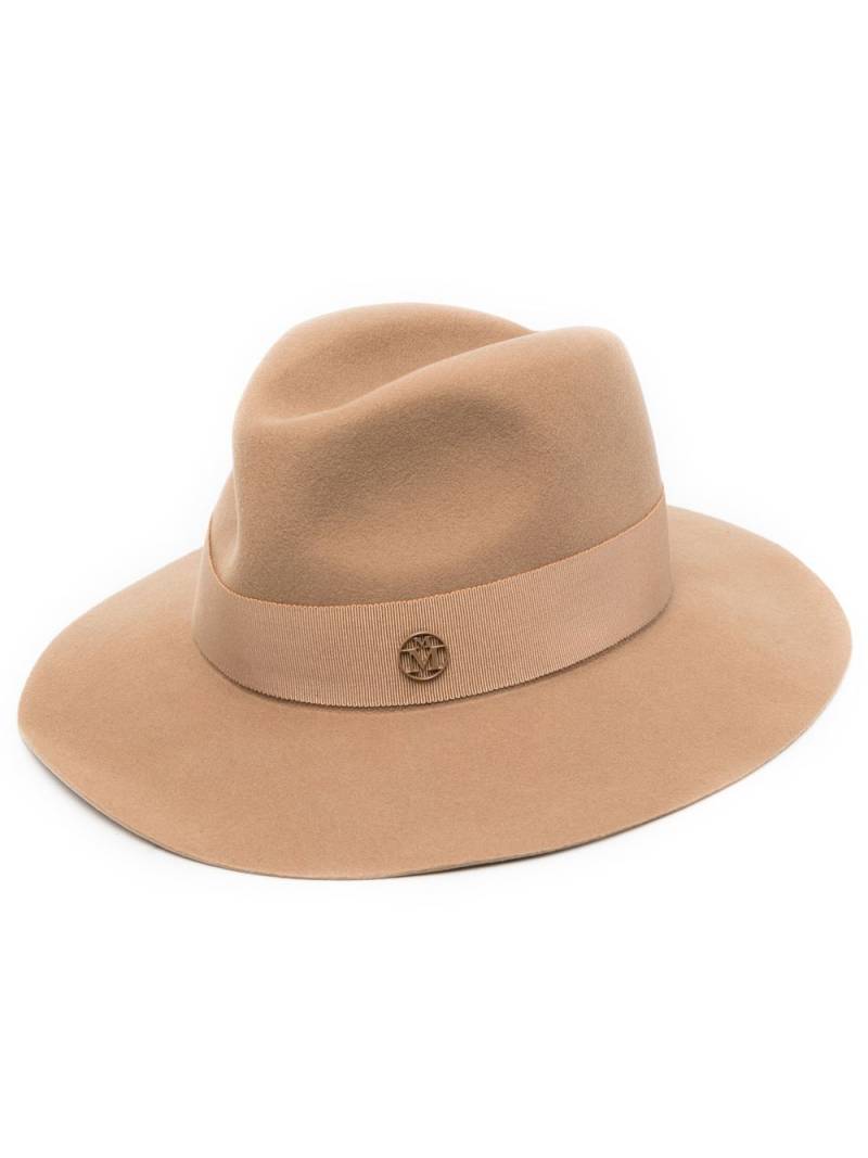 Maison Michel Henrietta felt Fedora hat - Brown von Maison Michel