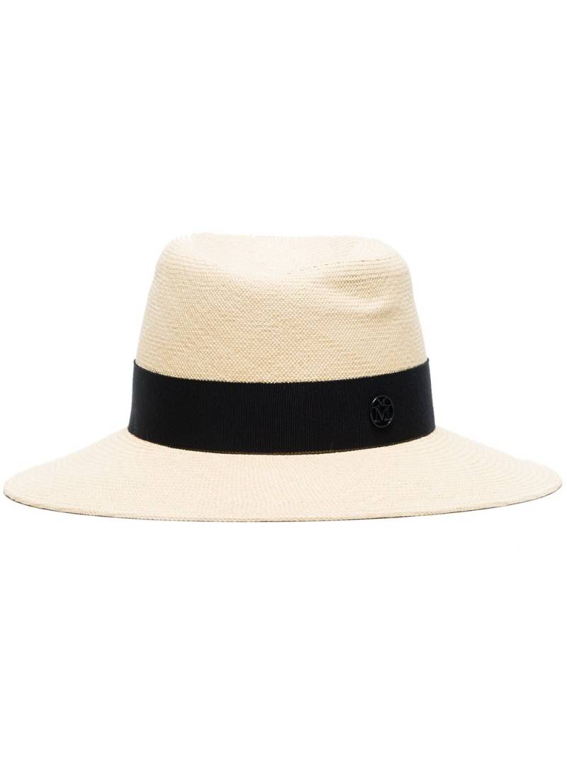 Maison Michel Virginie straw Fedora hat - Neutrals von Maison Michel