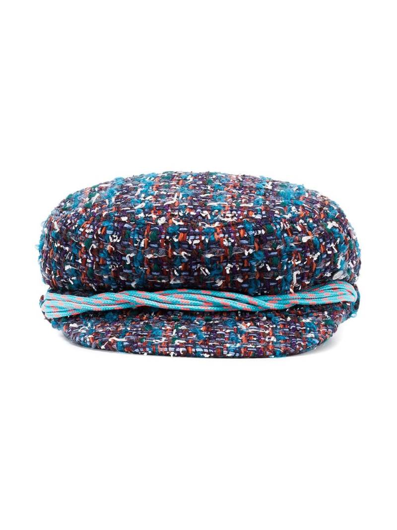 Maison Michel new abby tweed baker boy cap - MULTICOLOURED von Maison Michel