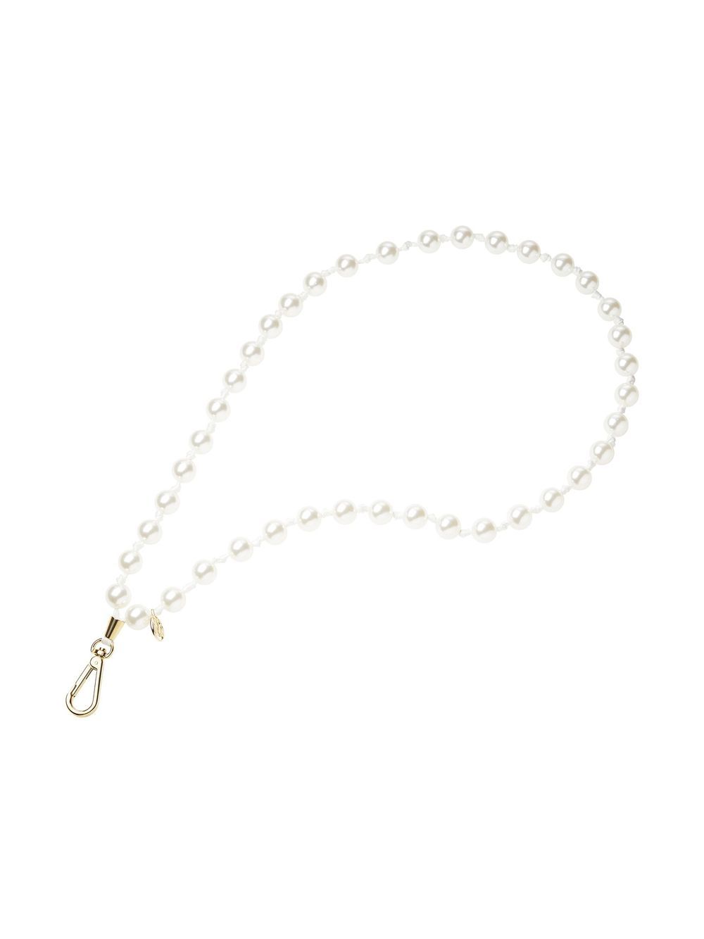 Maison Michel pearl-design bag charm - Black von Maison Michel