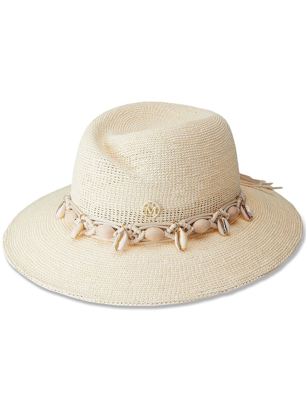 Maison Michel Virginie straw Fedora hat - Neutrals von Maison Michel