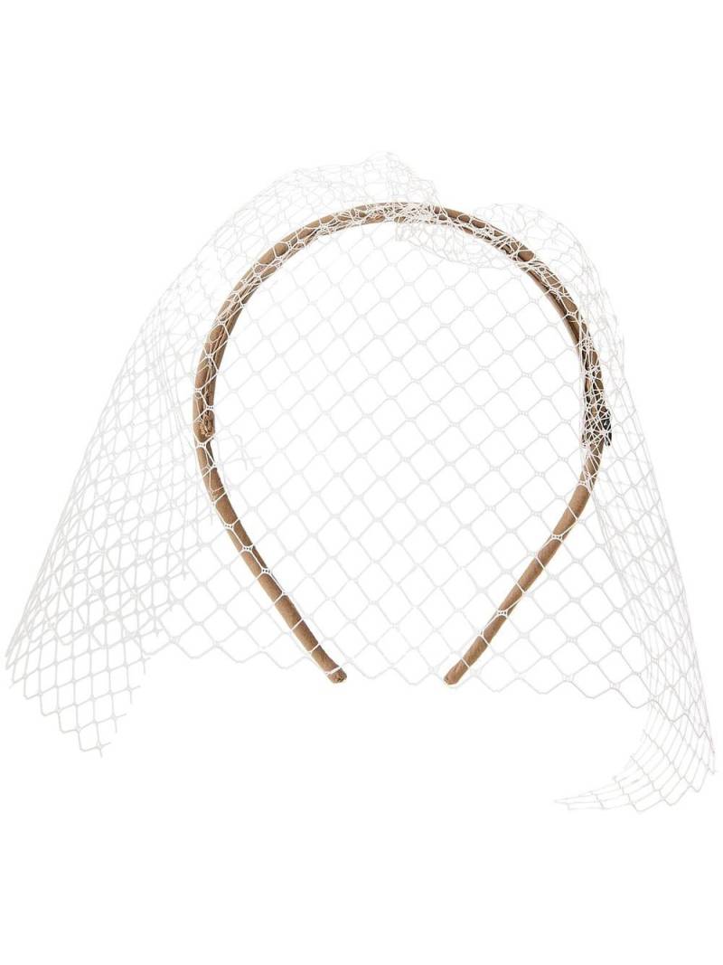 Maison Michel veil-trim headband - Neutrals von Maison Michel