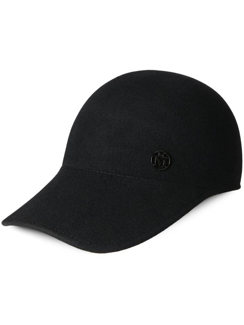 Maison Michel wool logo-plaque cap - Black von Maison Michel