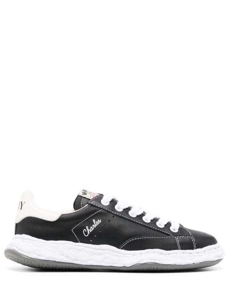 Maison MIHARA YASUHIRO Charles lace-up leather sneakers - Black von Maison MIHARA YASUHIRO